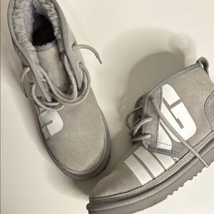 Kids Gray Suede Shoes